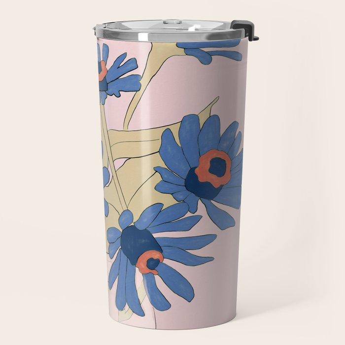 blue flowers 2 Travel Mug Gallery Image 2
