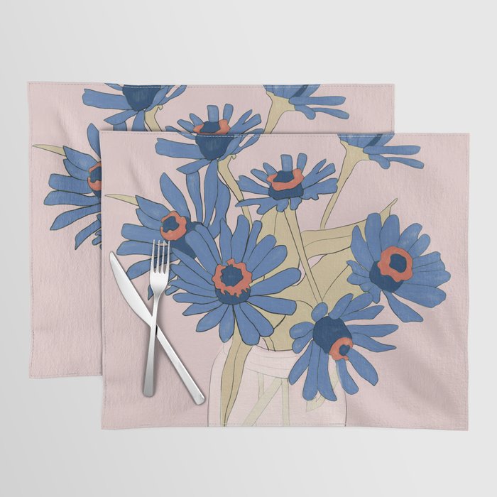 blue flowers 2 Placemat Gallery Image 1