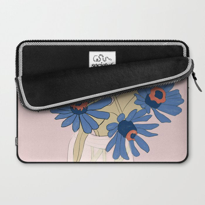 blue flowers 2 Laptop Sleeve Gallery Image 2