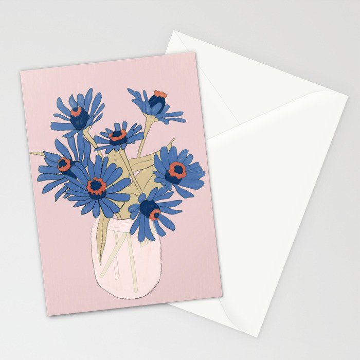 blue flowers 2 Stationery Card Gallery Image 2