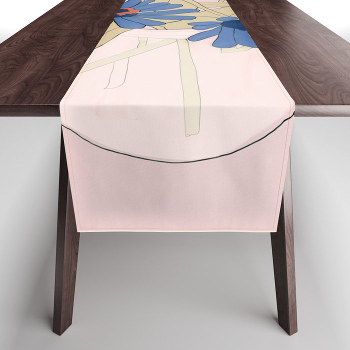 blue flowers 2 Table Runner Gallery Image 1