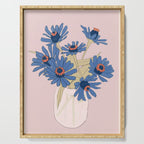 blue flowers 2 Serving Tray Gallery Image 1