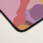 Life On a Checkboard, Abstract Maximalism Eclectic Painting, Bohemian Pop of Color Illustration  Desk Mat Gallery Image 4