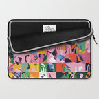 Life On a Checkboard, Abstract Maximalism Eclectic Painting, Bohemian Pop of Color Illustration  Laptop Sleeve Gallery Image 2