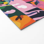Life On a Checkboard, Abstract Maximalism Eclectic Painting, Bohemian Pop of Color Illustration  Welcome Mat Gallery Image 2