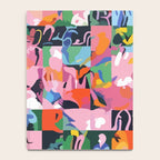 Life On a Checkboard, Abstract Maximalism Eclectic Painting, Bohemian Pop of Color Illustration  Notebook Gallery Image 4