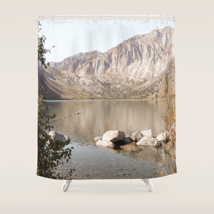 Mountains Of California Picture | Mammoth Lakes Landscape Art Print | USA  Nature Travel Photography Shower Curtain Gallery Image 1