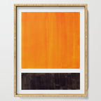 Minimalist Mid Century Modern Color Block Pop Art Rothko Inspired Golden Yellow Black Squares Serving Tray Gallery Image 1