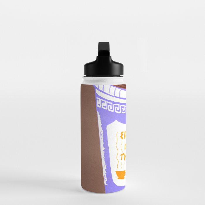 Everything Will Still Be Okay Inspired by PANTONE 17 1230 Mocha Mousse Water Bottle Gallery Image 3
