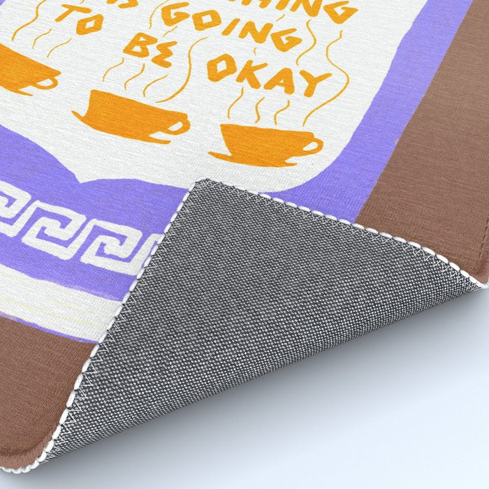 Everything Will Still Be Okay Inspired by PANTONE 17 1230 Mocha Mousse Rug Gallery Image 4