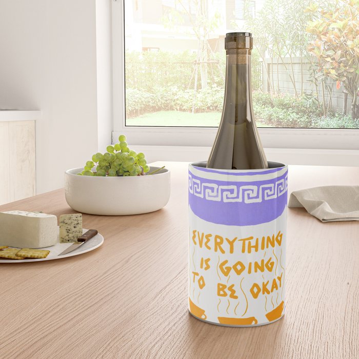 Everything Will Still Be Okay Inspired by PANTONE 17 1230 Mocha Mousse Wine Chiller Gallery Image 4