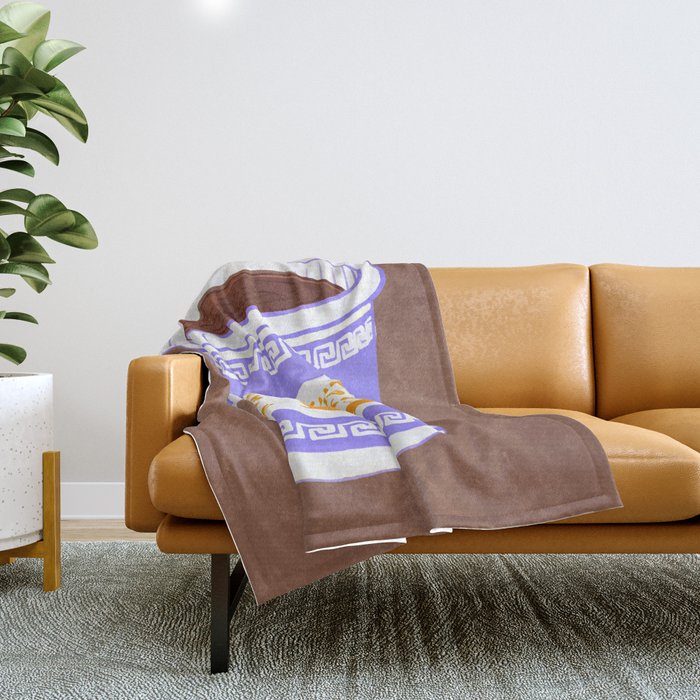 Everything Will Still Be Okay Inspired by PANTONE 17 1230 Mocha Mousse Throw Blanket Gallery Image 1