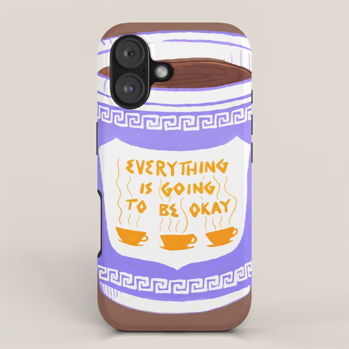 Everything Will Still Be Okay Inspired by PANTONE 17 1230 Mocha Mousse iPhone Case Gallery Image 1