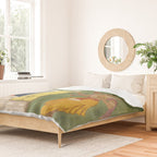 Woman gazing at warrior Indian Painted Illustration Duvet Cover Gallery Image 2