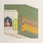 Woman gazing at warrior Indian Painted Illustration Wrapping Paper Gallery Image 3
