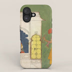 Woman gazing at warrior Indian Painted Illustration iPhone Case Gallery Image 1