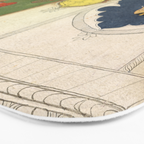 Woman gazing at warrior Indian Painted Illustration Bath Mat Gallery Image 3