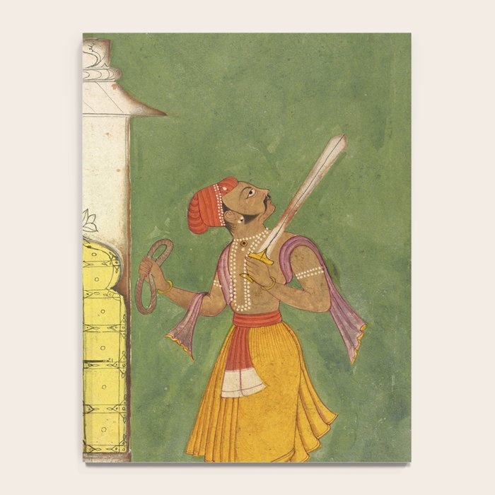 Woman gazing at warrior Indian Painted Illustration Notebook Gallery Image 4