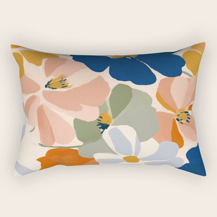 Soft Abstract Floral Garden I Rectangular Pillow Gallery Image 2