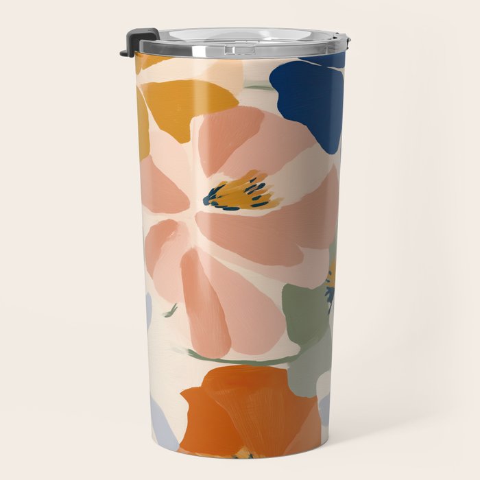 Soft Abstract Floral Garden I Travel Mug Gallery Image 3