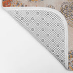 Orange Vintage Rug Design Bath Mat Gallery Image 2