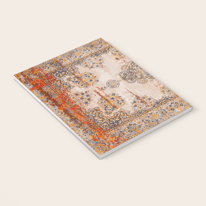 Orange Vintage Rug Design Notebook Gallery Image 3