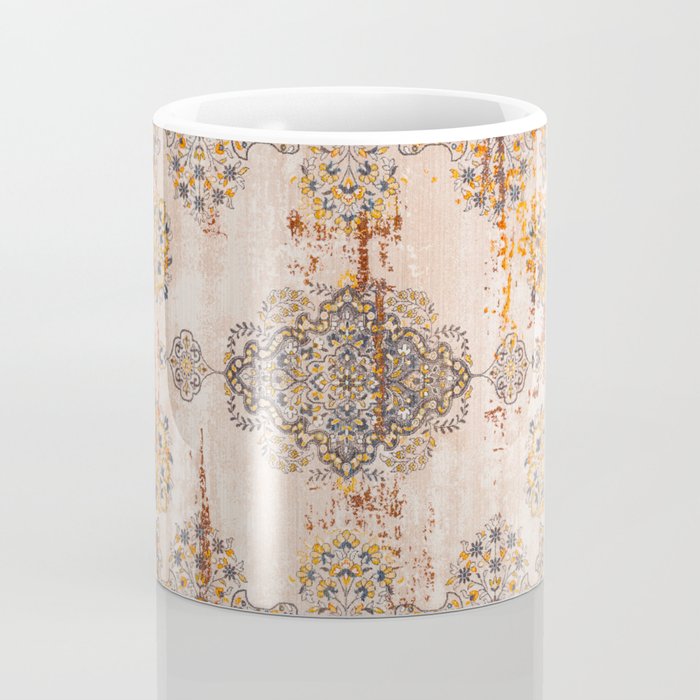 Orange Vintage Rug Design Coffee Mug Gallery Image 4