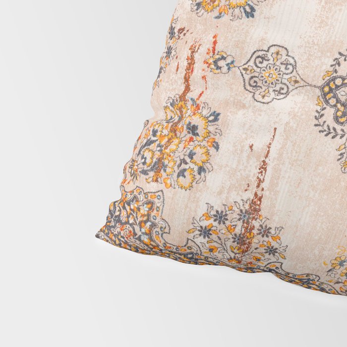 Orange Vintage Rug Design Pillow Sham Gallery Image 4