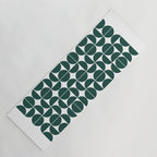 Mid Century Modern Geometric 04 Dark Green Yoga Mat Gallery Image 1