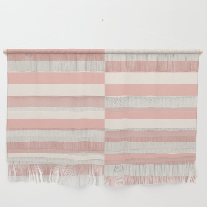 Broad Stripe - dusty pink and alabaster Wall Hanging Gallery Image 1