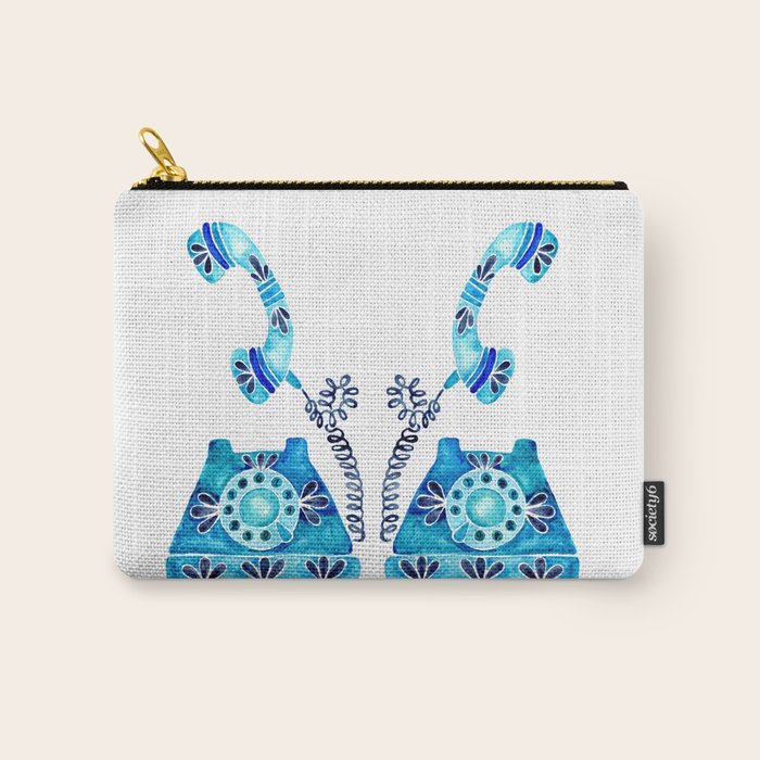Vintage Rotary Phone - Blue Raspberry Carry All Pouch Gallery Image 1