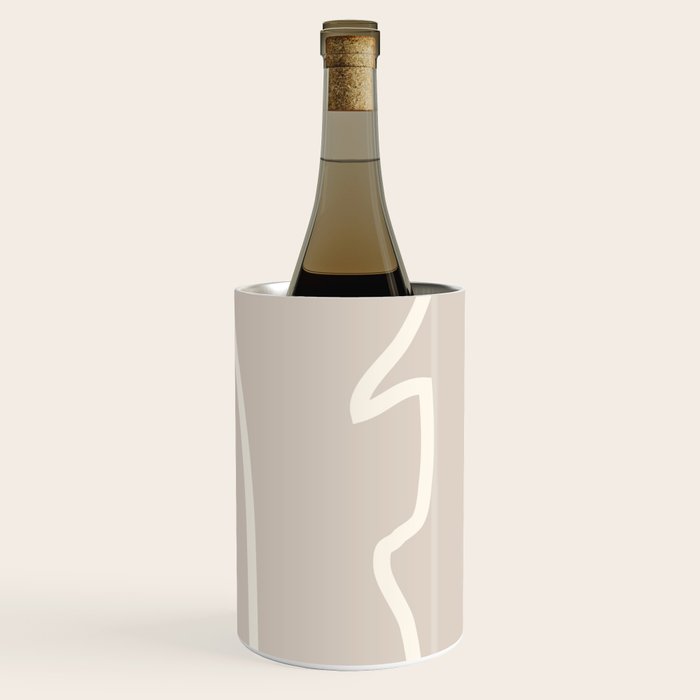 Abstract line art / Face/beige Wine Chiller Gallery Image 3