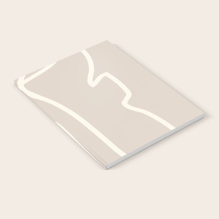 Abstract line art / Face/beige Notebook Gallery Image 2