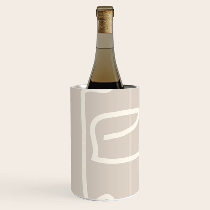 Abstract line art / Face/beige Wine Chiller Gallery Image 2