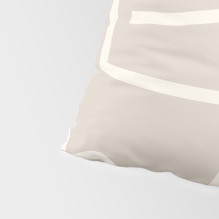 Abstract line art / Face/beige Pillow Sham Gallery Image 4