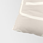 Abstract line art / Face/beige Pillow Sham Gallery Image 4