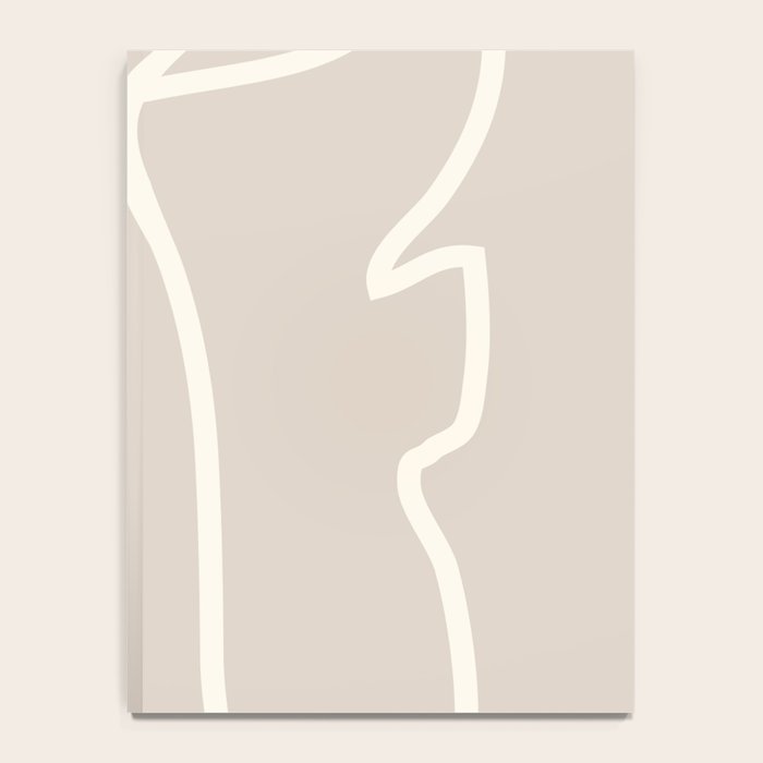 Abstract line art / Face/beige Notebook Gallery Image 4