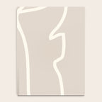 Abstract line art / Face/beige Notebook Gallery Image 4