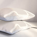 Abstract line art / Face/beige Pillow Sham Gallery Image 3