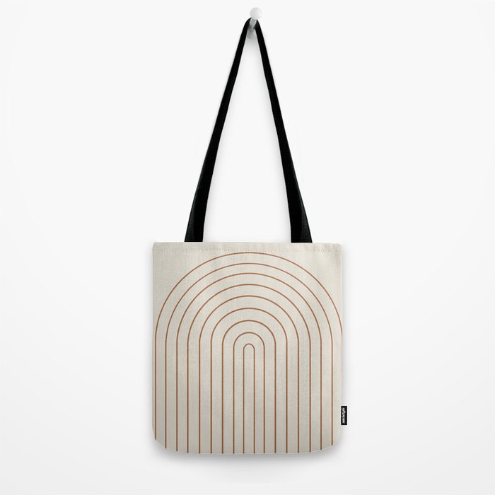 Minimal Arch XVI Earthy Natural Modern Geometric Lines Tote Bag Gallery Image 2