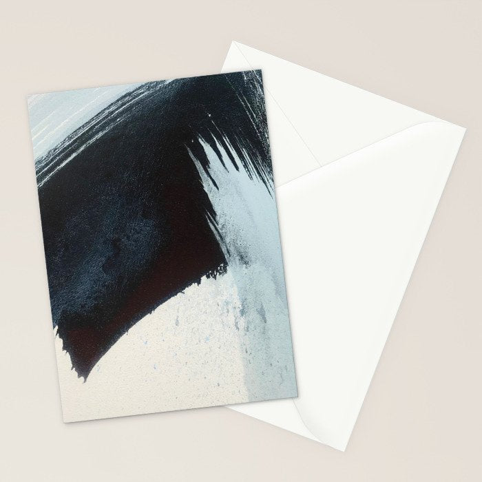 Like A Gentle Hurricane [2]: a minimal, abstract piece in blues and white by Alyssa Hamilton Art Stationery Card Gallery Image 2
