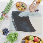 Like A Gentle Hurricane [2]: a minimal, abstract piece in blues and white by Alyssa Hamilton Art Cutting Board Gallery Image 2