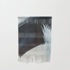 Like A Gentle Hurricane [2]: a minimal, abstract piece in blues and white by Alyssa Hamilton Art Wall Hanging Gallery Image 1