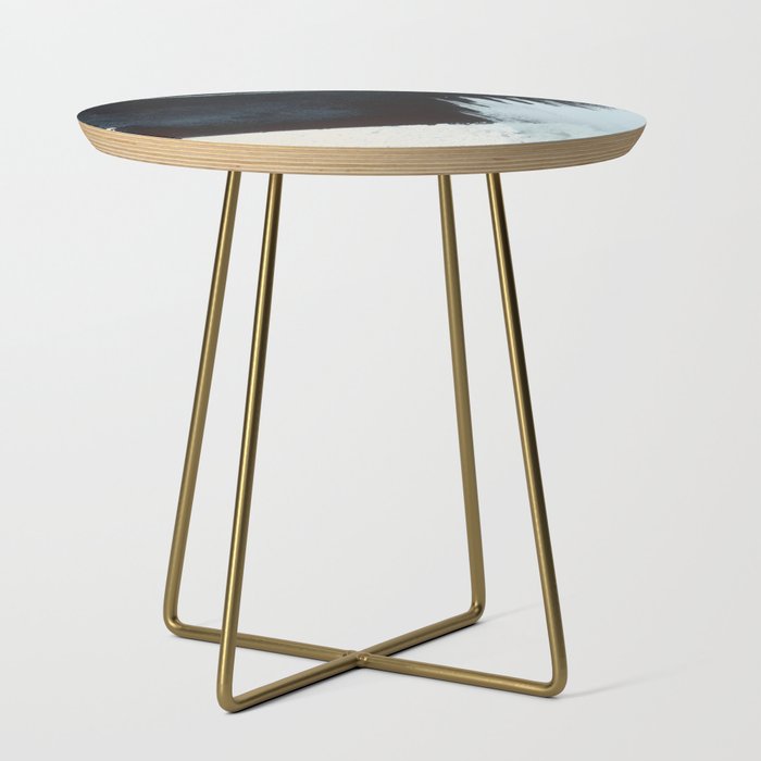 Like A Gentle Hurricane [2]: a minimal, abstract piece in blues and white by Alyssa Hamilton Art Side Table Gallery Image 1