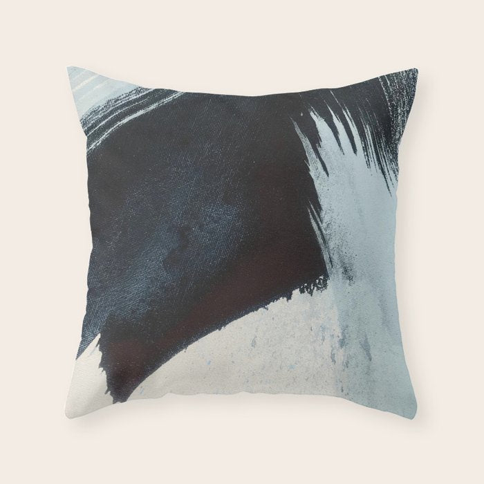 Like A Gentle Hurricane [2]: a minimal, abstract piece in blues and white by Alyssa Hamilton Art Throw Pillow Gallery Image 6