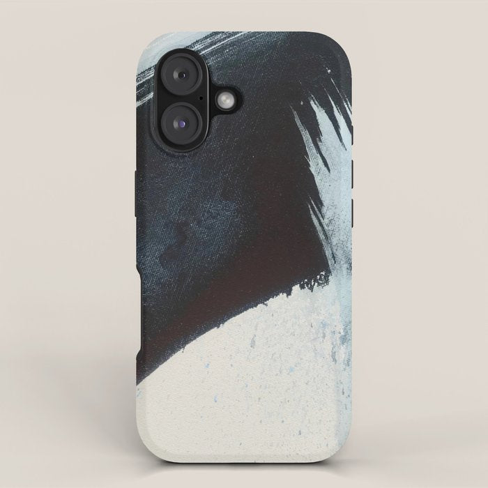 Like A Gentle Hurricane [2]: a minimal, abstract piece in blues and white by Alyssa Hamilton Art iPhone Case Gallery Image 1