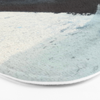 Like A Gentle Hurricane [2]: a minimal, abstract piece in blues and white by Alyssa Hamilton Art Bath Mat Gallery Image 3