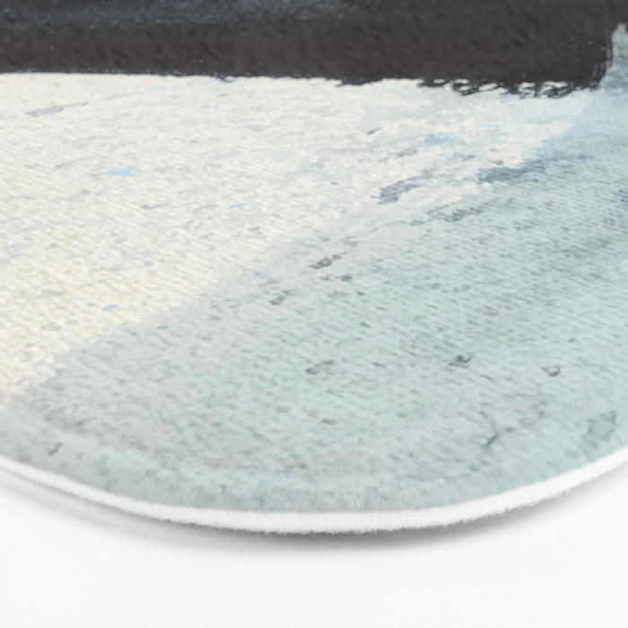 Like A Gentle Hurricane [2]: a minimal, abstract piece in blues and white by Alyssa Hamilton Art Bath Mat Gallery Image 3