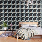 Like A Gentle Hurricane [2]: a minimal, abstract piece in blues and white by Alyssa Hamilton Art Wallpaper Gallery Image 3