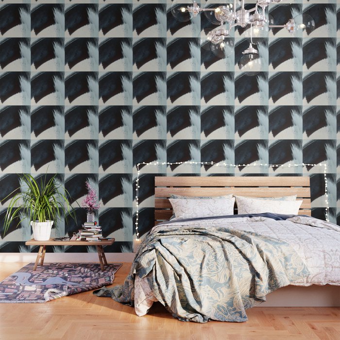 Like A Gentle Hurricane [2]: a minimal, abstract piece in blues and white by Alyssa Hamilton Art Wallpaper Gallery Image 3